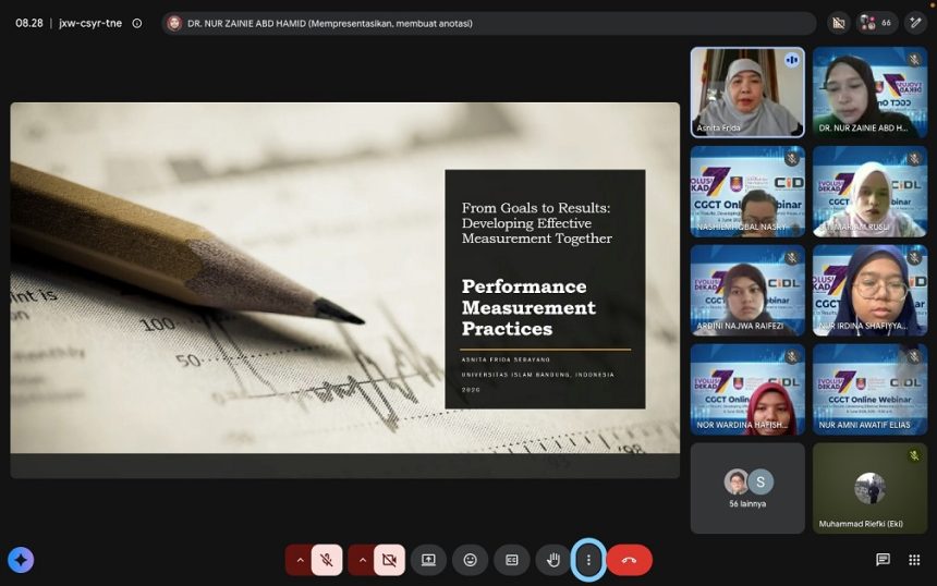 Warek Belmawa Unisba Jadi Pembicara di Webinar Internasional UiTM Malaysia, Bahas Strategi Pengukuran Kinerja Berbasis Riset