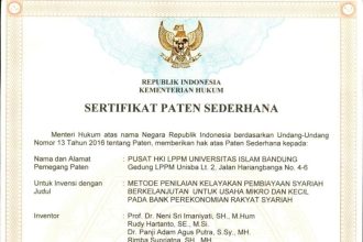 Unisba Raih Paten Sederhana Pertama di Bidang Sosial Humaniora, Bukti Nyata Inovasi Berbasis Riset